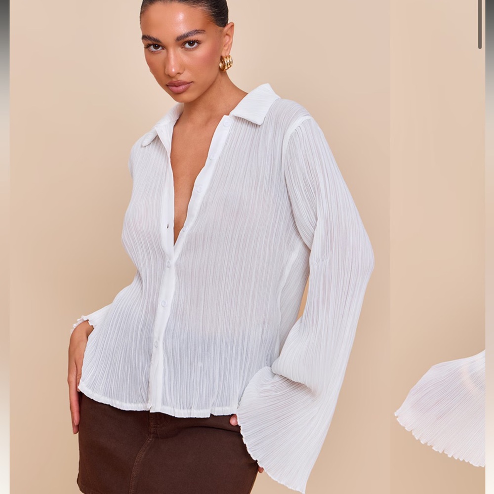 Pretty Little Thing Sheer Linen Shirt